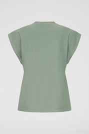 Ghost mannequin back view of the Perfect 10 Sleeveless UPF50+ rash vest premium Italian eco-fabric