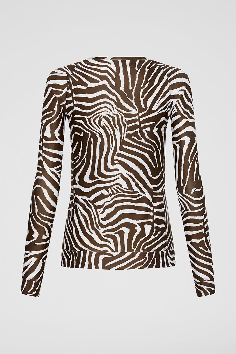 Zip Long Sleeve Rashguard - Zebra