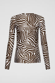 Zip Long Sleeve Rashguard - Zebra