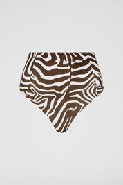 High Waist Bikini Brief in Zebra