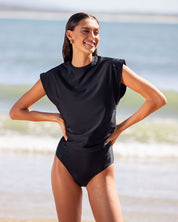 Relaxed Sleeveless Rashguard - Black