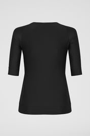 Zip Short Sleeve Rashguard in Black
