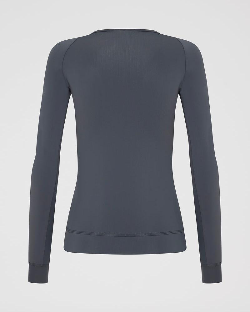 Zip Long Sleeve Rashguard - Titanium