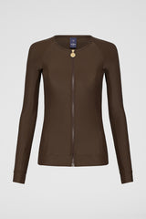 SALE - Zip Long Sleeve Rashguard - Chocolate