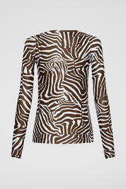 Zip Long Sleeve Rashguard in Zebra