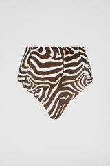 SALE - High Waist Bikini Brief - Zebra