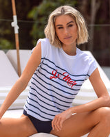 Relaxed Sleeveless Rashguard - La Mer White